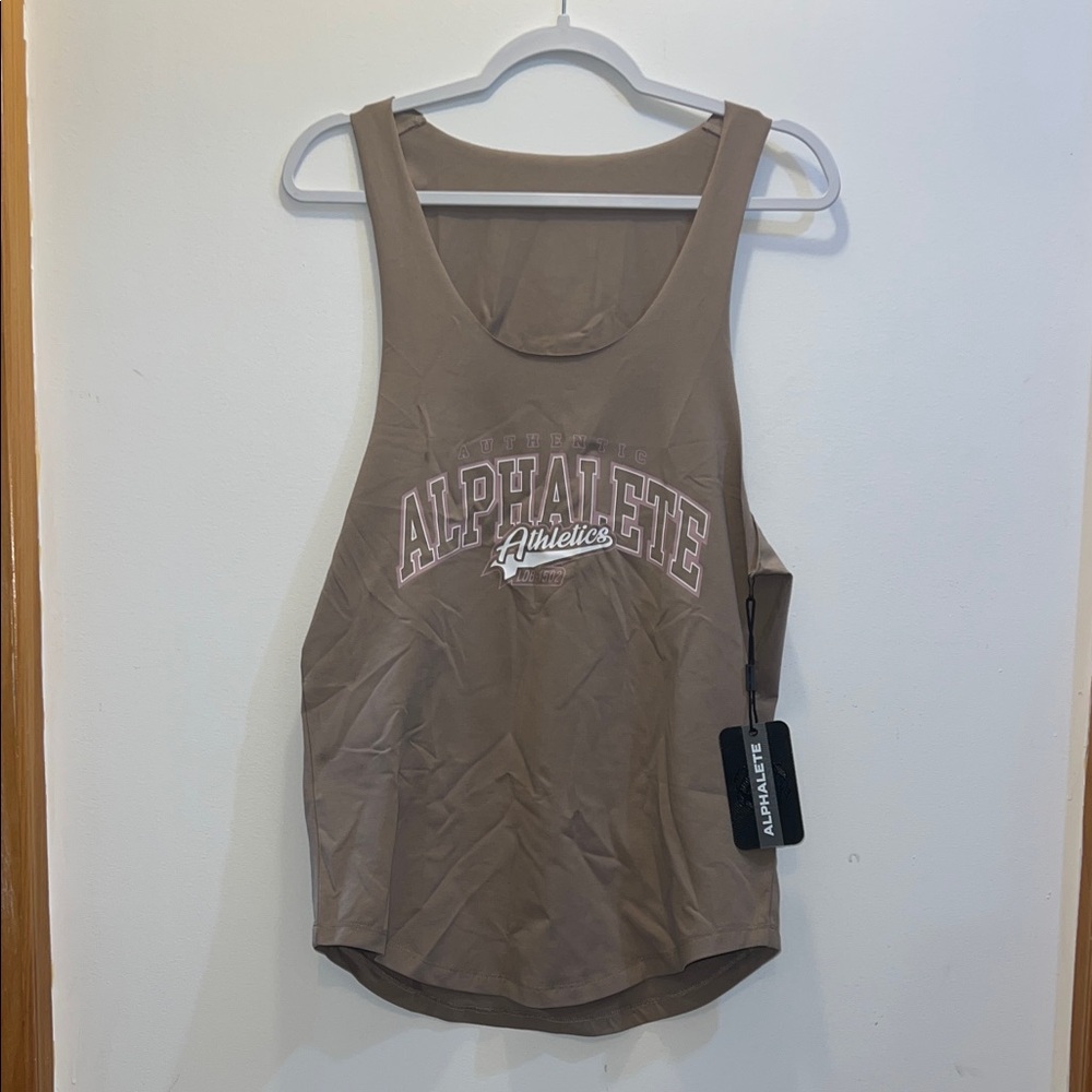 Men’s Alphalete Brown Muscle Tank- NWT
